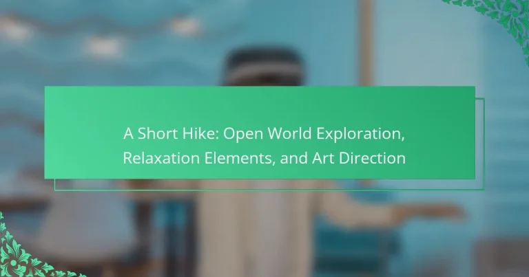 A Short Hike: Open World Exploration, Relaxation Elements, and Art Direction