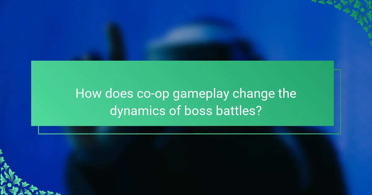 How does co-op gameplay change the dynamics of boss battles?