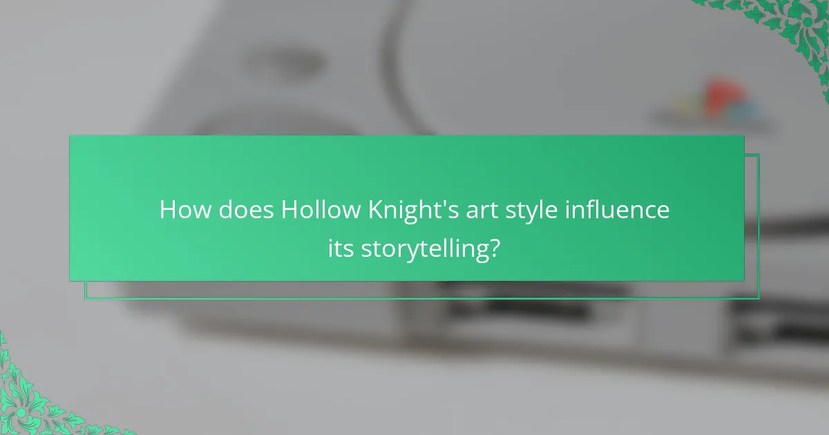 How does Hollow Knight's art style influence its storytelling?