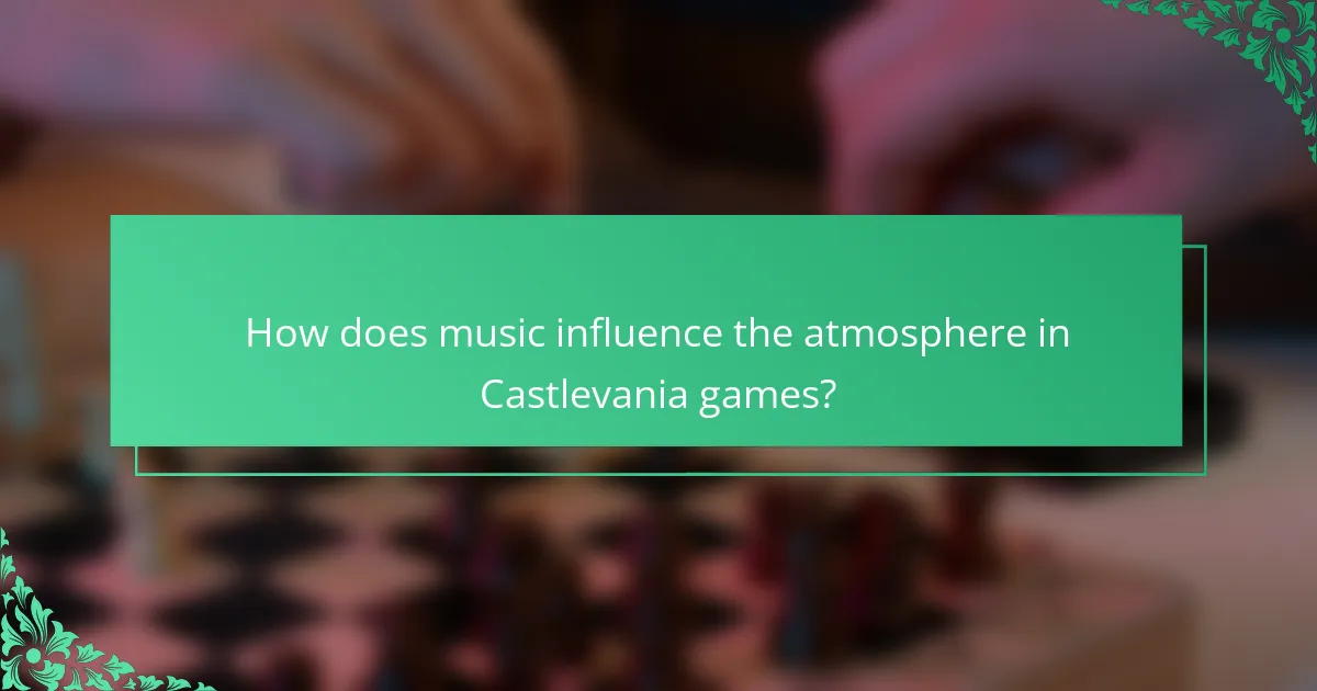 How does music influence the atmosphere in Castlevania games?