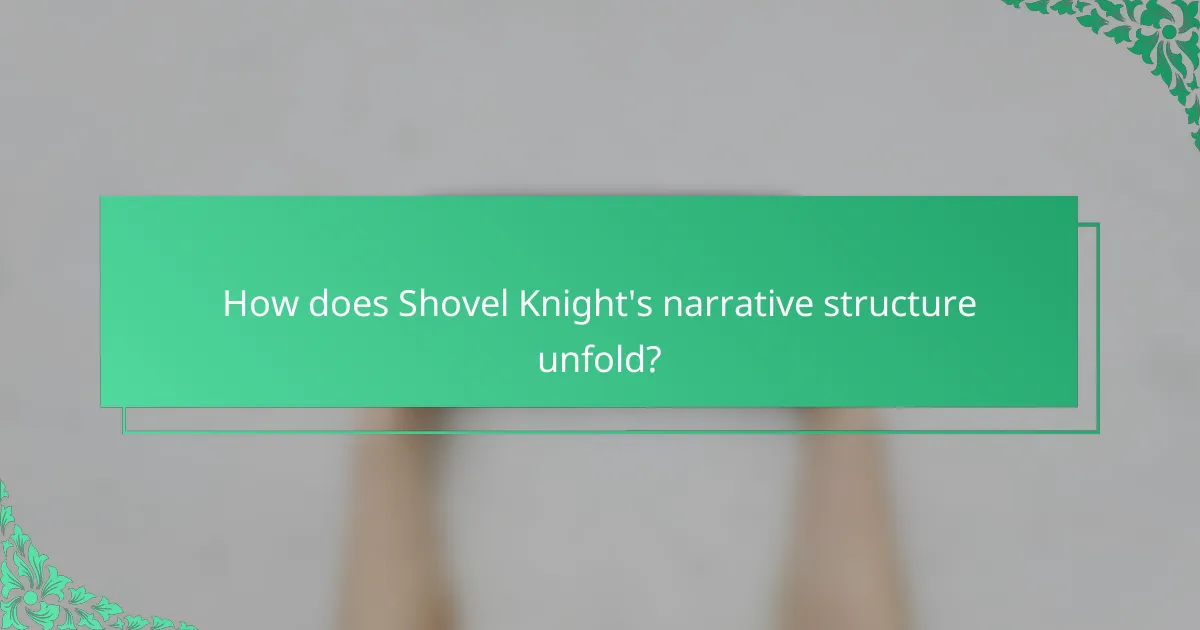 How does Shovel Knight's narrative structure unfold?