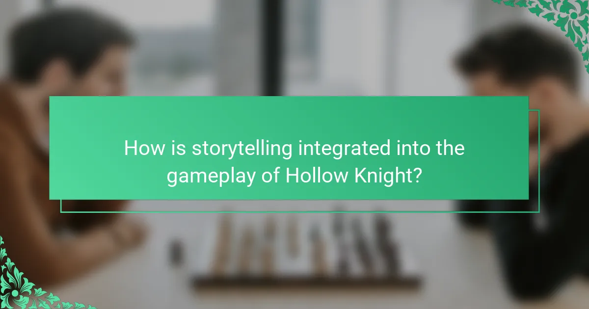 How is storytelling integrated into the gameplay of Hollow Knight?