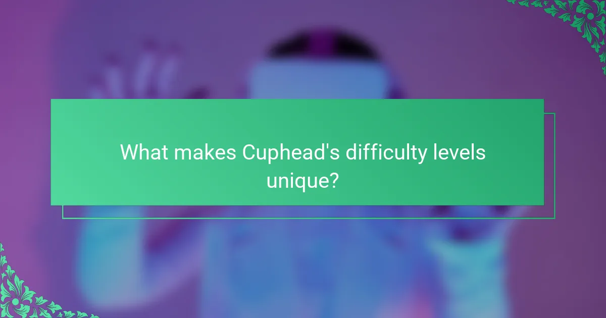 What makes Cuphead's difficulty levels unique?
